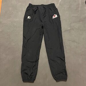Vintage Starter NHL Colorado Avalanche Black Track Pants Youth Size XL